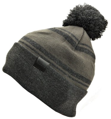 Męska czapka zimowa z pomponem szaro/czarna L/XL 2MORO ST-557