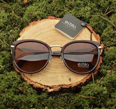 Damskie okulary przeciwsłoneczne polaryzacyjne brązowe EST-01B