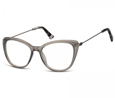 Okulary oprawki zerówki korekcyjne Kocie Oczy Sunoptic AC8A szare
