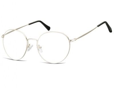 Lenonki okrągłe Okulary oprawki optyczne 915E srebrne