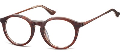 Okrągłe okulary oprawki zerowki korekcyjne Sunoptic AC47F