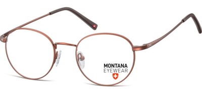 Ciemnobrazowe Lenonki okragle okulary oprawki optyczne Montana MM609D
