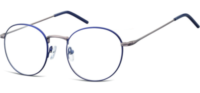 Lenonki okrągłe Okulary oprawki optyczne 938E granatowo - grafitowe 
