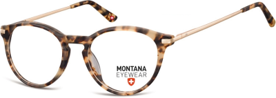 Okrągłe Okulary oprawki optyczne,lenonki korekcyjne Montana MA63C jasna panterka 