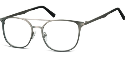 Okulary oprawki a'la Pilotki zerówki metalowe korekcyjne 974G grafitowy 