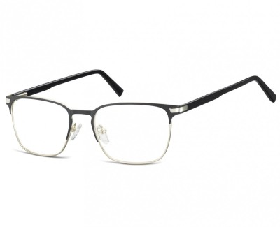 Okulary oprawki optyczne korekcyjne Sunoptic 917 czarno-srebrne