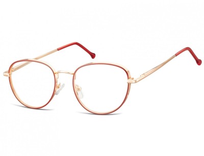 Owalne Okulary oprawki optyczne 918 złoto-bordowe