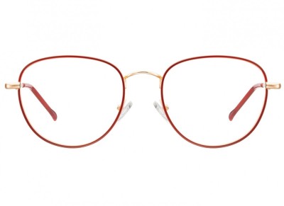 Owalne Okulary oprawki optyczne 918 złoto-bordowe
