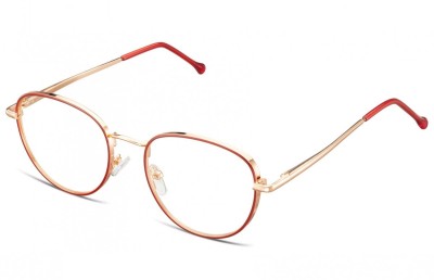 Owalne Okulary oprawki optyczne 918 złoto-bordowe