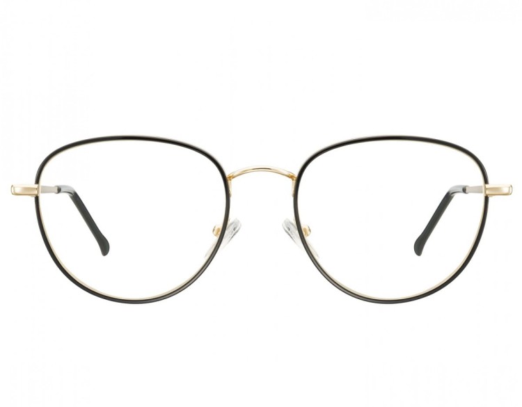Owalne Okulary oprawki optyczne 918C czarno-złote