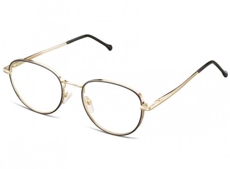 Owalne Okulary oprawki optyczne 918C czarno-złote