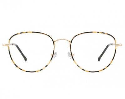 Owalne Okulary oprawki optyczne 918D złote+panterka