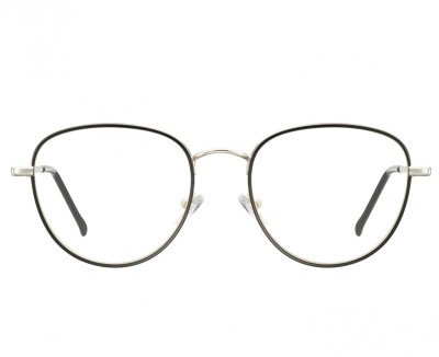 Owalne Okulary oprawki optyczne 918E czarno-srebrne