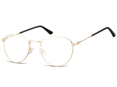 Okulary oprawki owalne Lenonki optyczne 920B złote