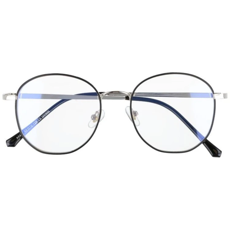 Okulary lenonki owalne z filtrem BLUE LIGHT do komputera zerówki 2538-2