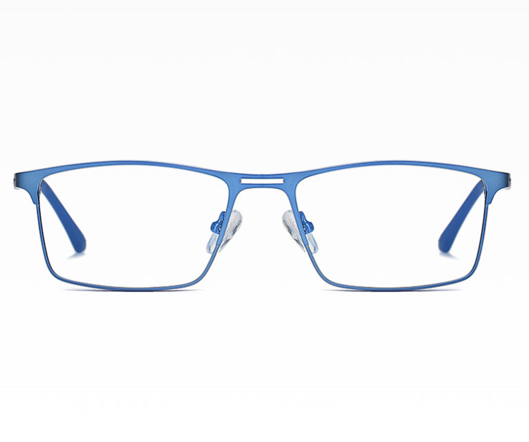 Niebieskie męskie okulary do komputera BLUE LIGHT zerówki 2553D