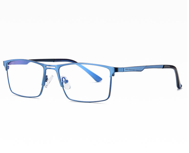 Niebieskie męskie okulary do komputera BLUE LIGHT zerówki 2553D