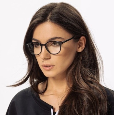 Okulary oprawki zerówki korekcyjne lenonki czarne Stylion STAC-32