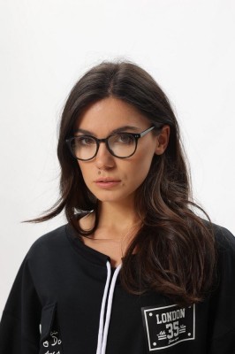 Okulary oprawki zerówki korekcyjne lenonki czarne Stylion STAC-32