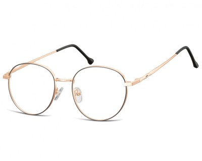 Okulary Oprawki owalne Lenonki optyczne 912B złoto - czarne