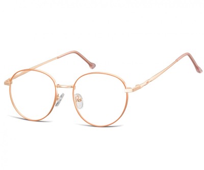 Okulary Oprawki owalne Lenonki optyczne 912C złoto - pomarańczowe