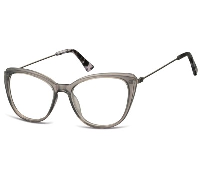 Oprawki korekcyjne okulary  Kocie Oczy zerówki damskie CP121A szare