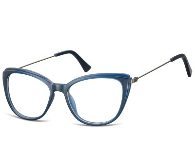 Oprawki korekcyjne okulary  Kocie Oczy zerówki damskie CP121B granatowe