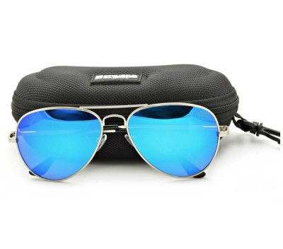 Okulary Pilotki Przeciwsłoneczne Polaryzacyjne z niebieską lustrzanką Stylion STL-03C15