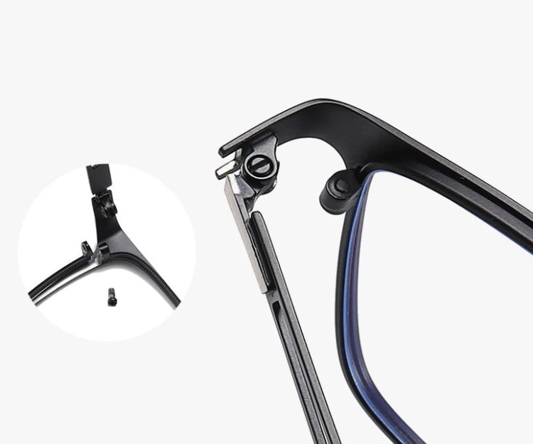 Męskie niebieskie okulary do komputera BLUE LIGHT zerówki 2554C