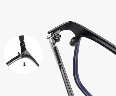 Męskie grafitowe okulary do komputera BLUE LIGHT zerówki 2554D