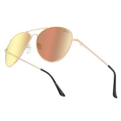 Okulary Pilotki Przeciwsłoneczne Polaryzacyjne z pomarańczową lustrzanką Stylion STL-03C3