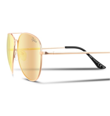 Okulary Pilotki Przeciwsłoneczne Polaryzacyjne z pomarańczową lustrzanką Stylion STL-03C3