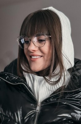 Okulary kocie do komputera damskie z filtrem BLUE Light zerówki 2576-3 panterka/złoty