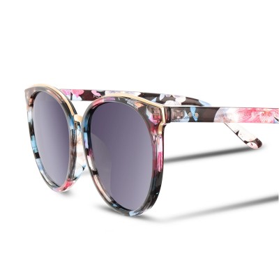 Damskie okulary przeciwsłoneczne polaryzacyjne w kwiatki EST-04
