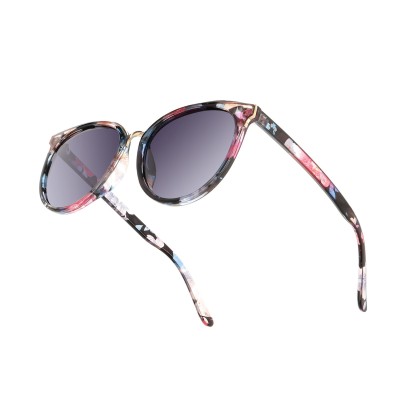 Damskie okulary przeciwsłoneczne polaryzacyjne w kwiatki EST-04