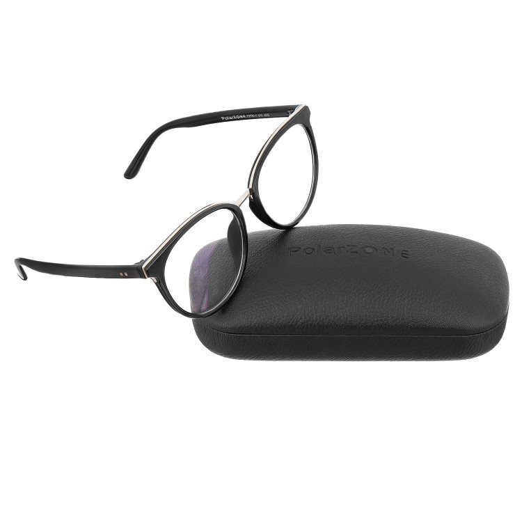 Okulary damskie zerówki kocie z filtrem Blue Light do komputera POL-BLF-727K czarne