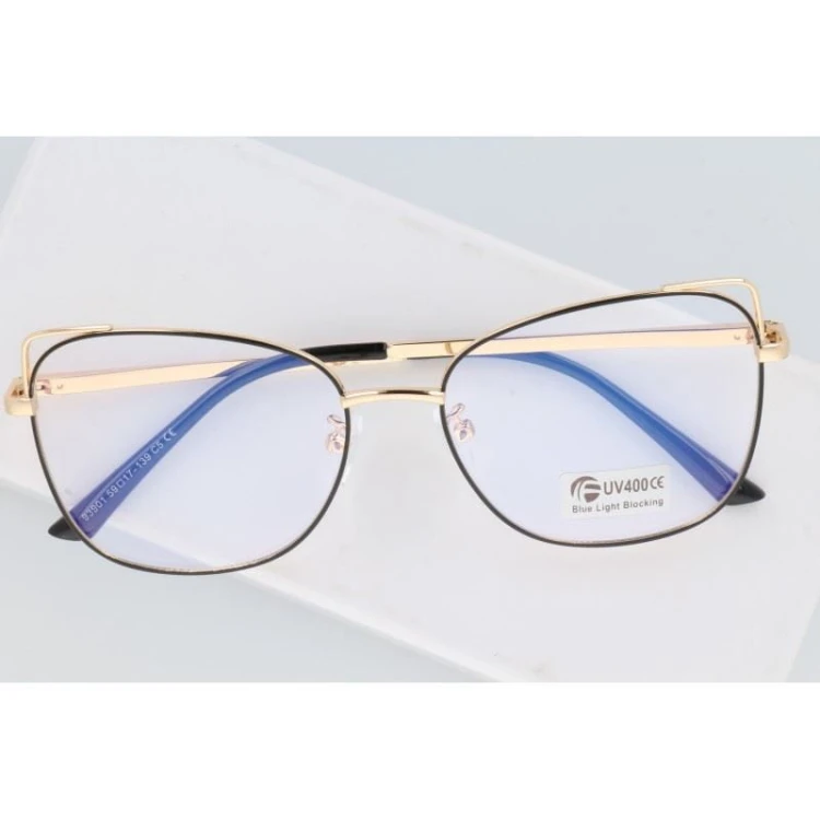 Okulary kocie do komputera damskie z filtrem BLUE Light zerówki 2573