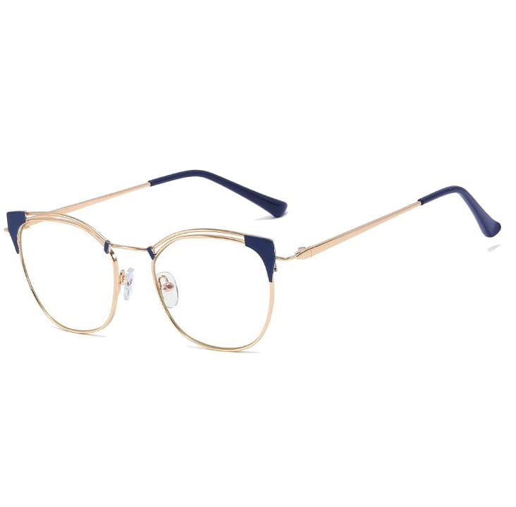Okulary kocie do komputera damskie z filtrem BLUE Light zerówki 2565-1