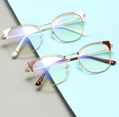 Okulary kocie do komputera damskie z filtrem BLUE Light zerówki 2565-4