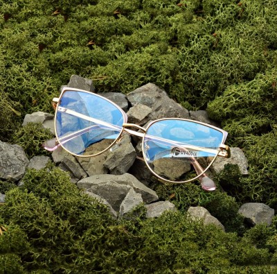 Okulary kocie do komputera damskie z filtrem BLUE Light zerówki 2586-4 złoty/fiolet