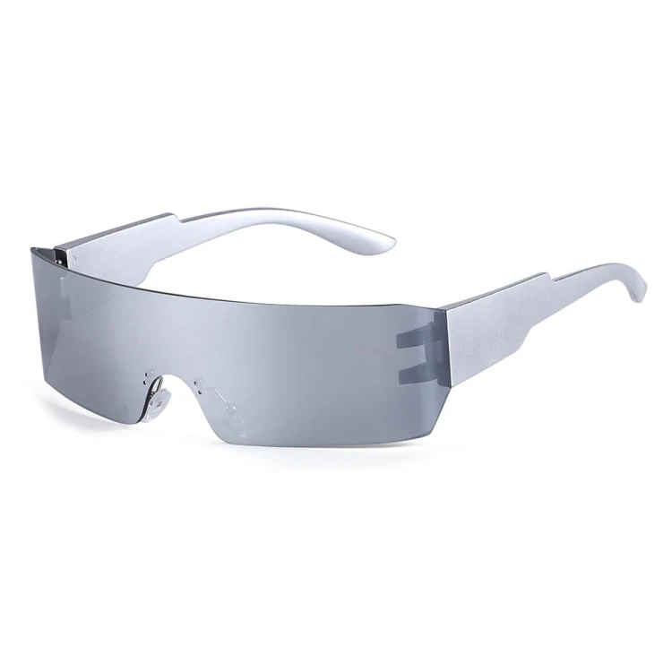 Futurystyczne okulary przeciwsłoneczne z filtrem UV400 Srebrne SVM-16A