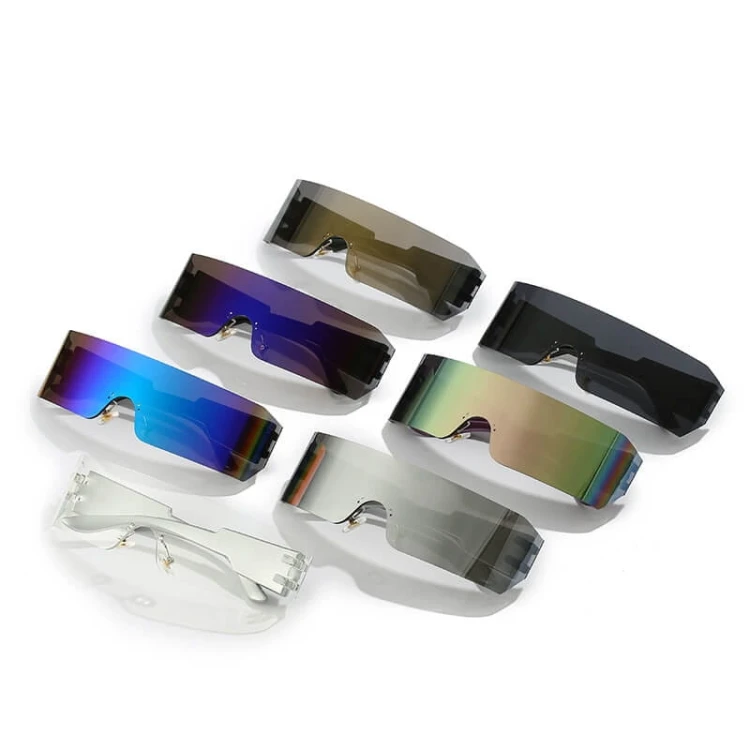Futurystyczne okulary przeciwsłoneczne z filtrem UV400 Srebrne SVM-16A