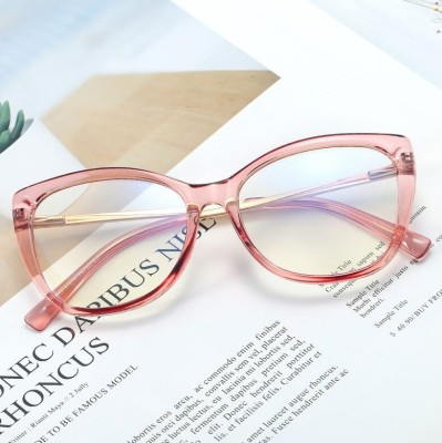 Okulary kocie do komputera damskie z filtrem BLUE Light zerówki 2564-3