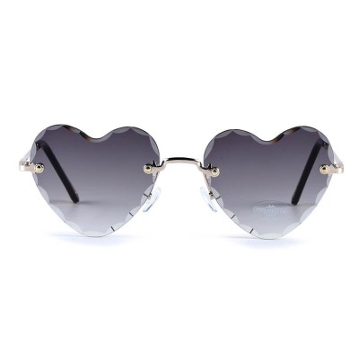 Damskie okulary przeciwsłoneczne Serca Glamour bezramkowe SKK-02