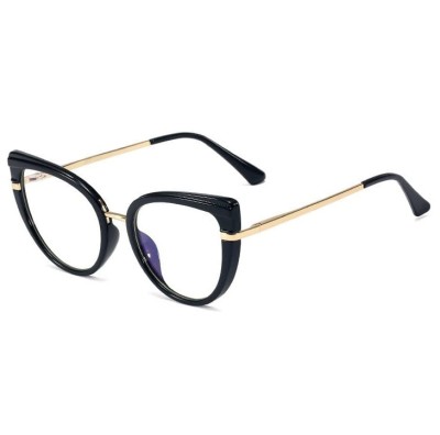 Okulary kocie do komputera damskie z filtrem BLUE Light zerówki 2582