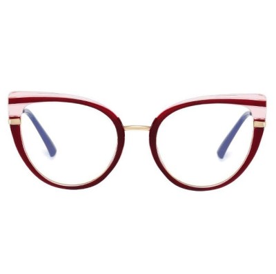 Okulary kocie do komputera damskie z filtrem BLUE Light zerówki 2582-3