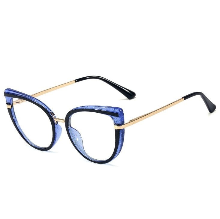 Okulary kocie do komputera damskie z filtrem BLUE Light zerówki 2582-4
