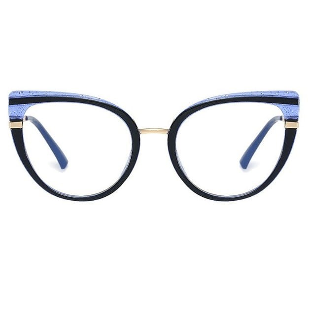 Okulary kocie do komputera damskie z filtrem BLUE Light zerówki 2582-4
