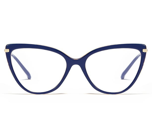Okulary kocie do komputera damskie z filtrem BLUE Light zerówki 2563-1
