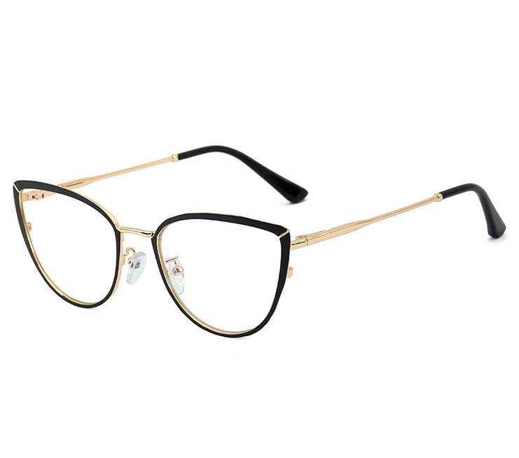 Okulary kocie do komputera damskie z filtrem BLUE Light zerówki 2583